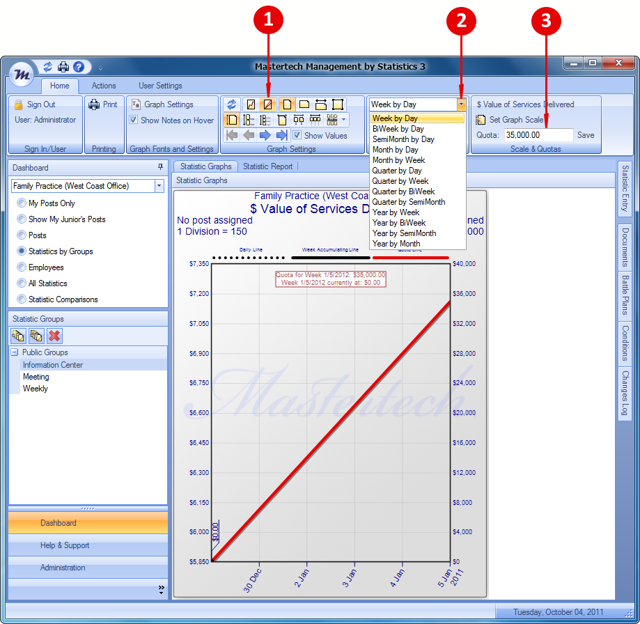 selecting qutoa mode and entering a quota